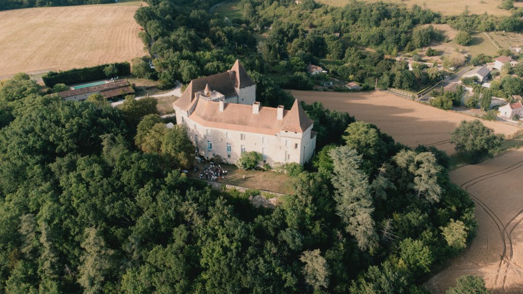 Drone Vidéaste de mariage au chateau de Goudourville